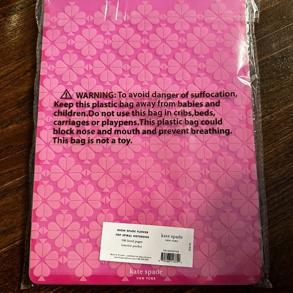 NWT kate spade Neon Spade Flower Top Spiral Notebook - Picture 2 of 3